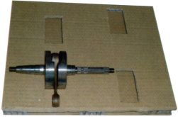 Spare parts packed with honeycomb