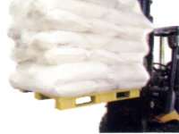 A paper pallet used for sacks packing